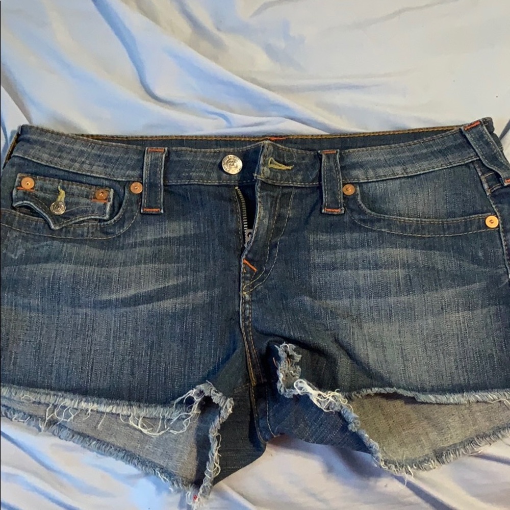 True religion cut off shorts